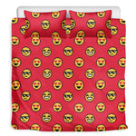 8-Bit Emoji Pattern Print Duvet Cover Bedding Set