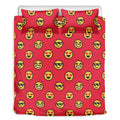 8-Bit Emoji Pattern Print Duvet Cover Bedding Set