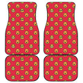 8-Bit Emoji Pattern Print Front and Back Car Floor Mats