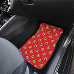 8-Bit Emoji Pattern Print Front and Back Car Floor Mats