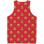 8-Bit Emoji Pattern Print Men's Tank Top