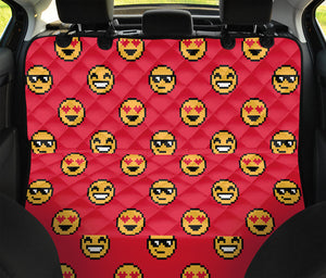 8-Bit Emoji Pattern Print Pet Car Back Seat Cover