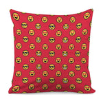 8-Bit Emoji Pattern Print Pillow Cover