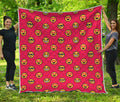 8-Bit Emoji Pattern Print Quilt