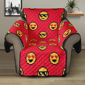 8-Bit Emoji Pattern Print Recliner Protector