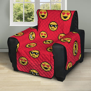 8-Bit Emoji Pattern Print Recliner Protector