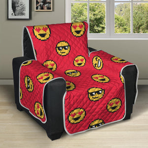 8-Bit Emoji Pattern Print Recliner Protector