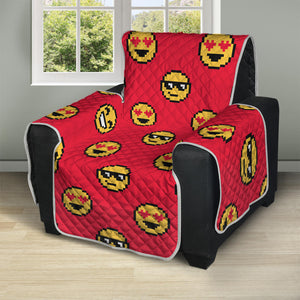 8-Bit Emoji Pattern Print Recliner Protector