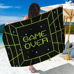 8-Bit Game Over Print Beach Sarong Wrap