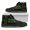 8-Bit Game Over Print Black High Top Shoes