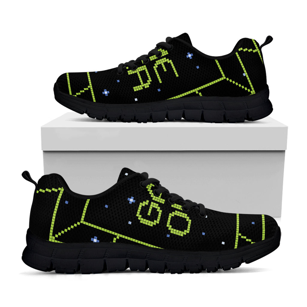 8-Bit Game Over Print Black Sneakers