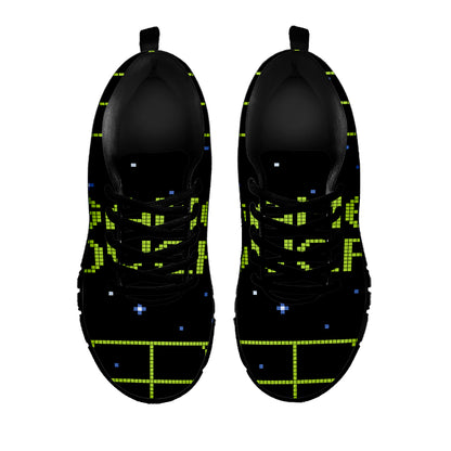 8-Bit Game Over Print Black Sneakers