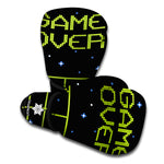 8-Bit Game Over Print Boxing Gloves