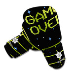 8-Bit Game Over Print Boxing Gloves