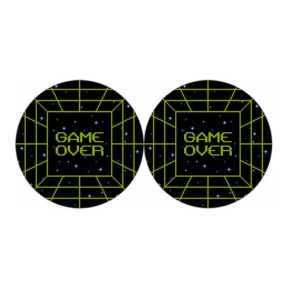 8-Bit Game Over Print Car Coasters