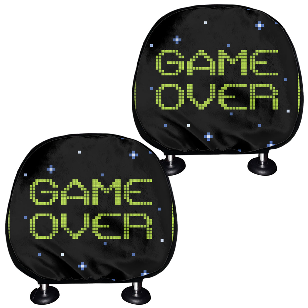 8-Bit Game Over Print Car Headrest Covers