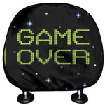 8-Bit Game Over Print Car Headrest Covers