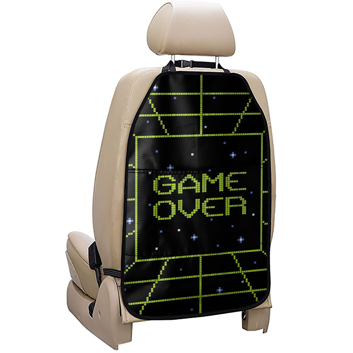 8-Bit Game Over Print Car Seat Organizers