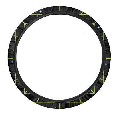 8-Bit Game Over Print Car Steering Wheel Cover