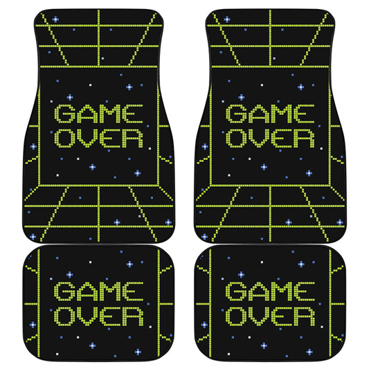 8-Bit Game Over Print Front and Back Car Floor Mats