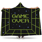 8-Bit Game Over Print Hooded Blanket