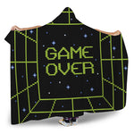 8-Bit Game Over Print Hooded Blanket