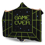 8-Bit Game Over Print Hooded Blanket