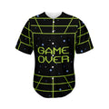 8-Bit Game Over Print Men's Baseball Jersey