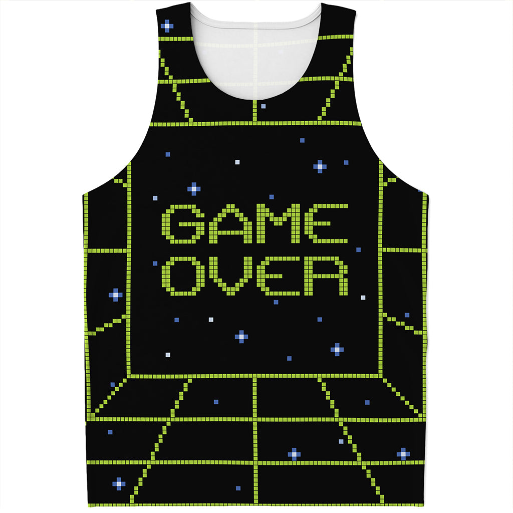 8-Bit Game Over Print Men's Tank Top