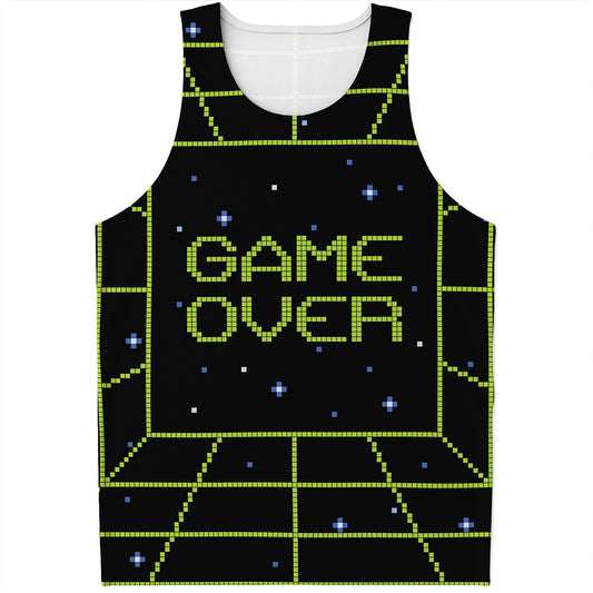 8-Bit Game Over Print Men's Tank Top