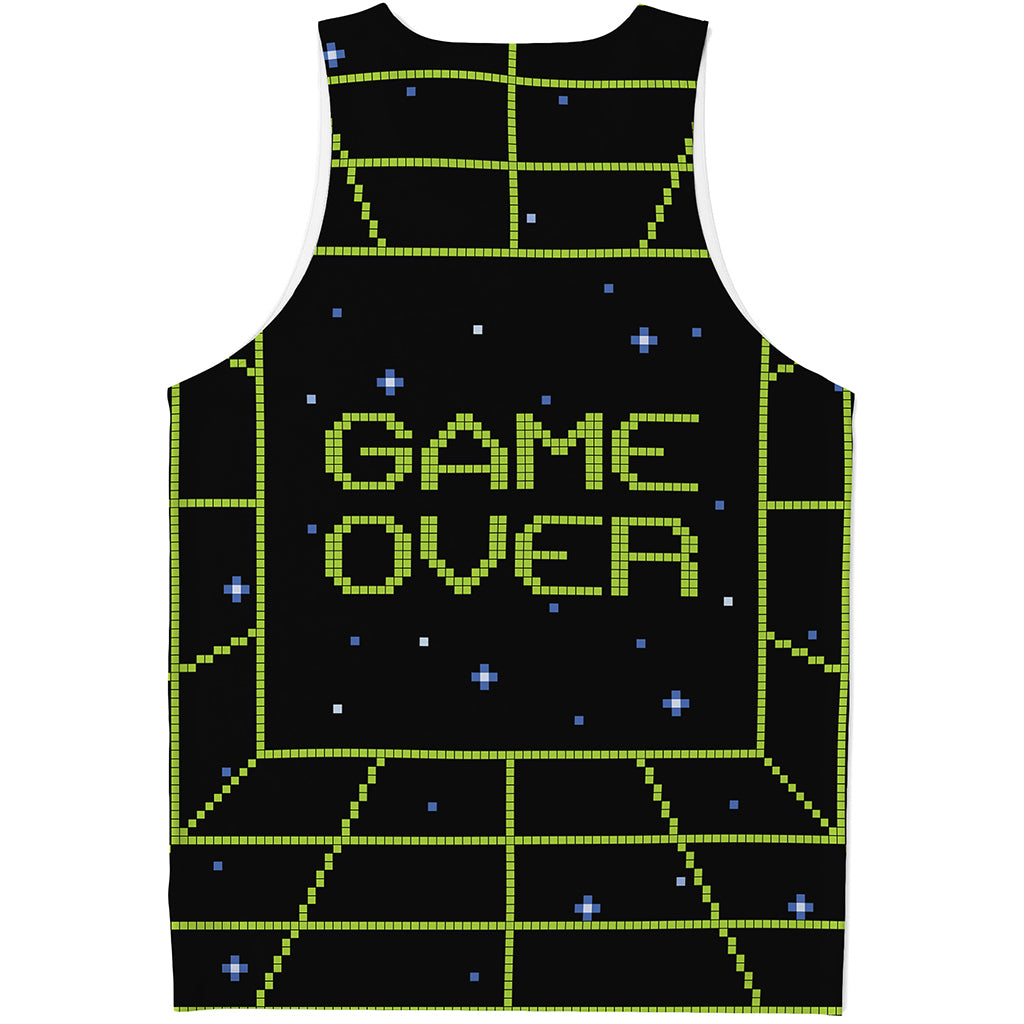 8-Bit Game Over Print Men's Tank Top
