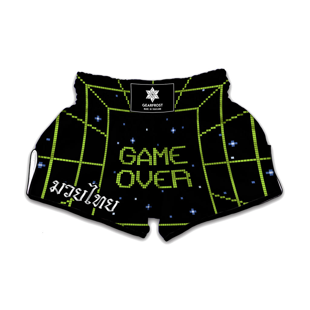 8-Bit Game Over Print Muay Thai Boxing Shorts