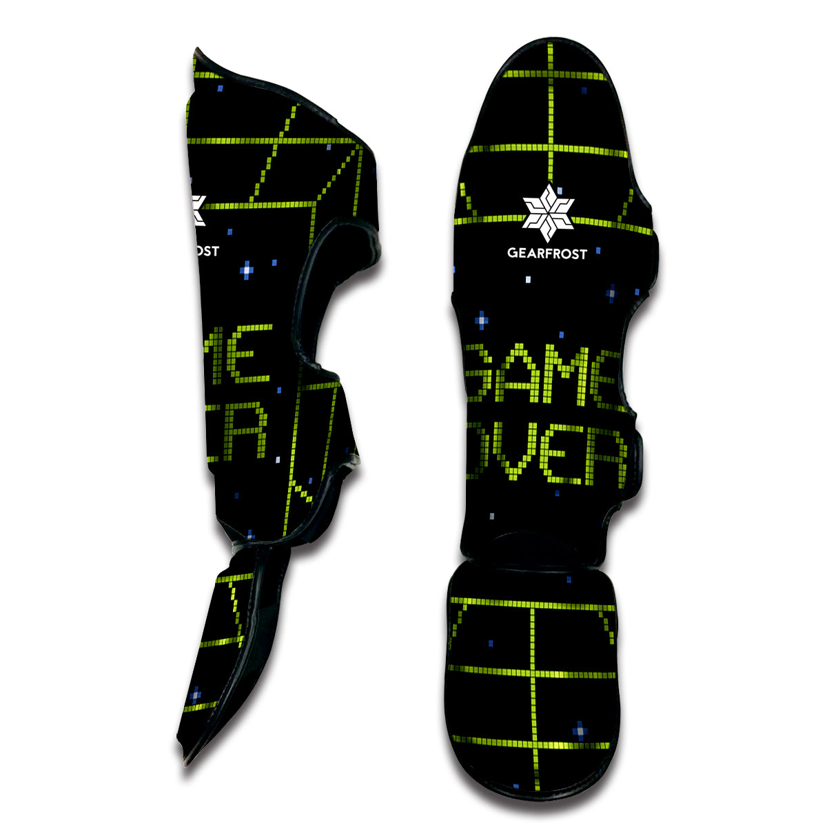 8-Bit Game Over Print Muay Thai Shin Guard