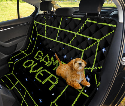 8-Bit Game Over Print Pet Car Back Seat Cover