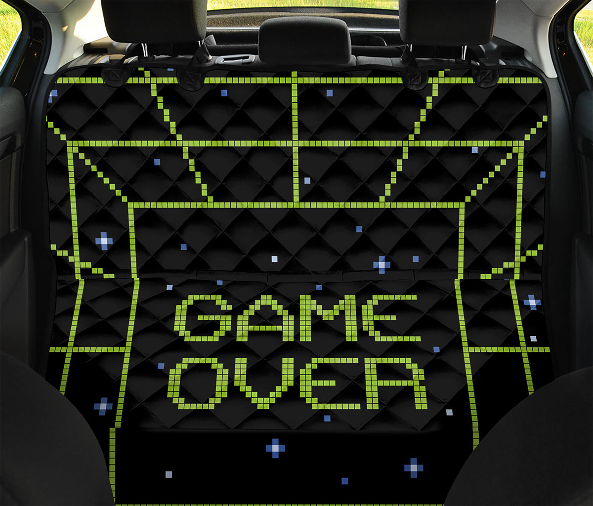 8-Bit Game Over Print Pet Car Back Seat Cover