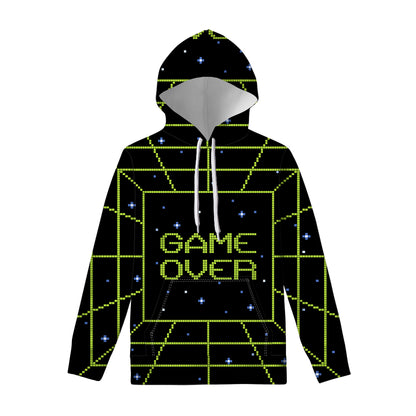 8-Bit Game Over Print Pullover Hoodie