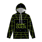 8-Bit Game Over Print Pullover Hoodie