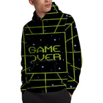 8-Bit Game Over Print Pullover Hoodie