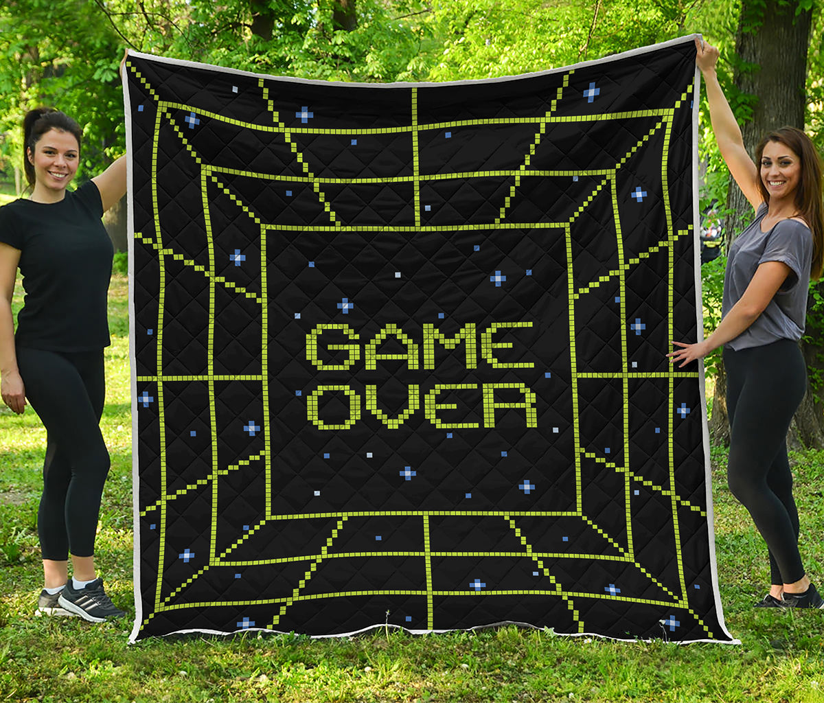 8-Bit Game Over Print Quilt