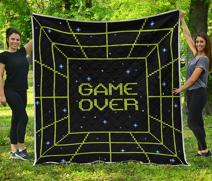 8-Bit Game Over Print Quilt