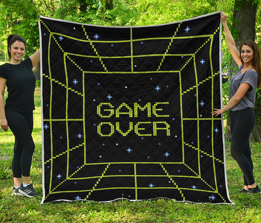 8-Bit Game Over Print Quilt