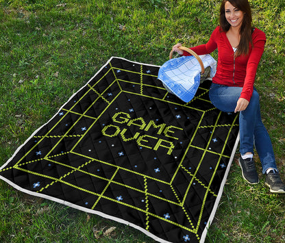 8-Bit Game Over Print Quilt