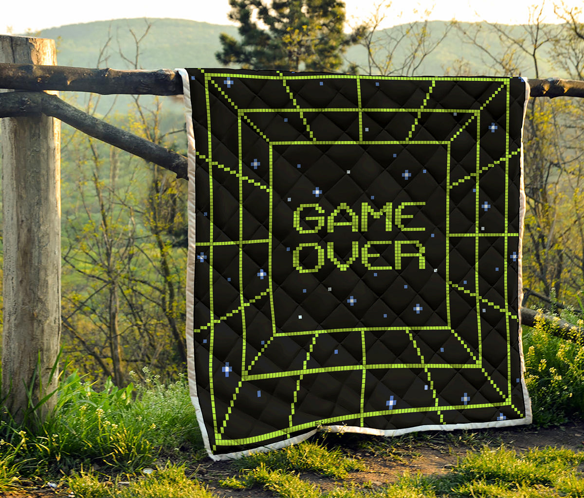 8-Bit Game Over Print Quilt