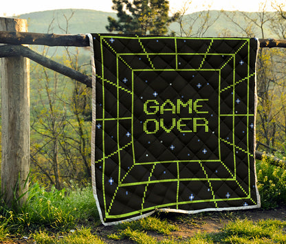 8-Bit Game Over Print Quilt