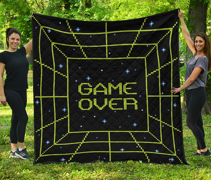 8-Bit Game Over Print Quilt