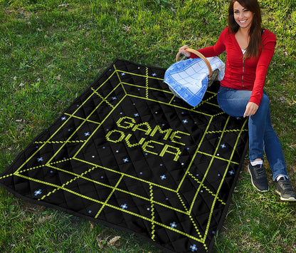 8-Bit Game Over Print Quilt