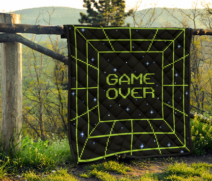 8-Bit Game Over Print Quilt