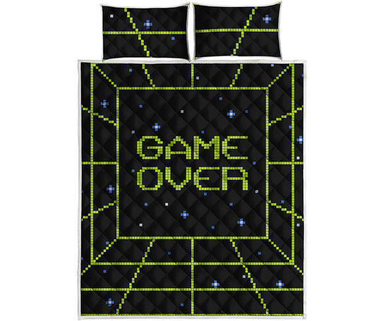 8-Bit Game Over Print Quilt Bed Set