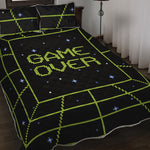 8-Bit Game Over Print Quilt Bed Set
