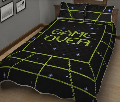8-Bit Game Over Print Quilt Bed Set